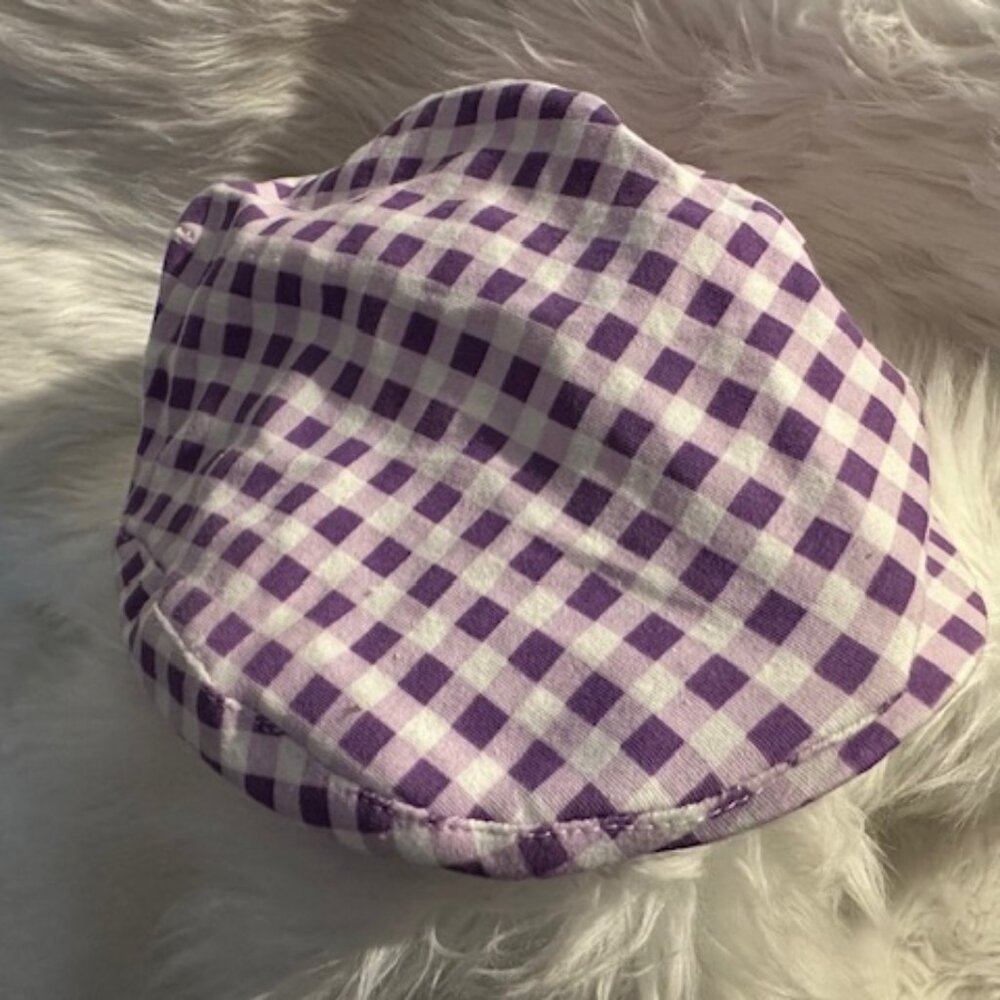 💗HOST PICK💗 Purple & White Checkered Newsboy Hat   6092  NWT Boutique - Picture 2 of 5